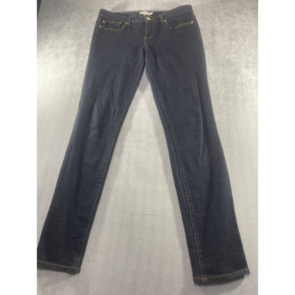 Tory Burch Super Skinny Jean Leggings Women's 31 Dark Wash Gold Hardware